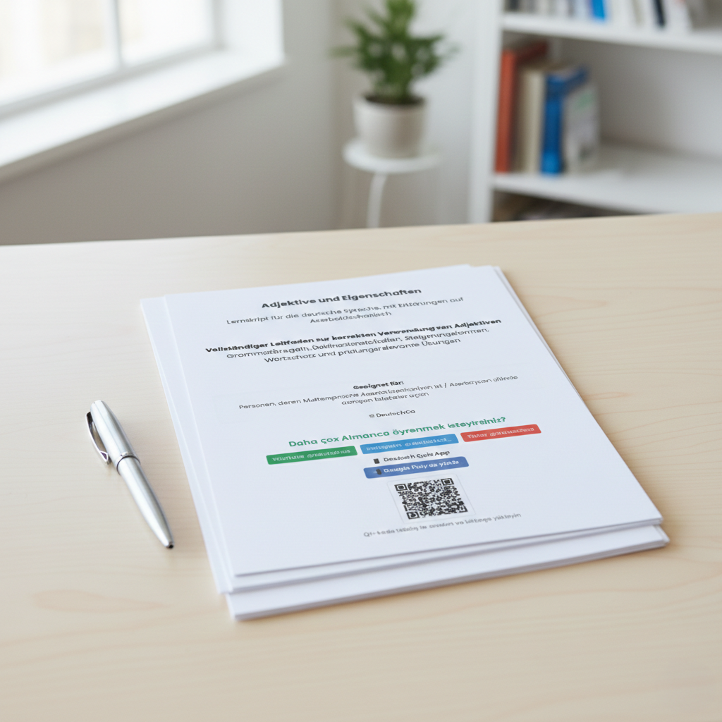 adjektive & eigenschaften – deutschlernen für aserbaidschaner | prüfungsvorbereitung a2/b1 | pdf lernskript mit Übungen, lösungen adjektive & eigenschaften – deutschlernen für aserbaidschaner | prüfungsvorbereitung a2/b1 | pdf lernskript mit Übungen, lösungen