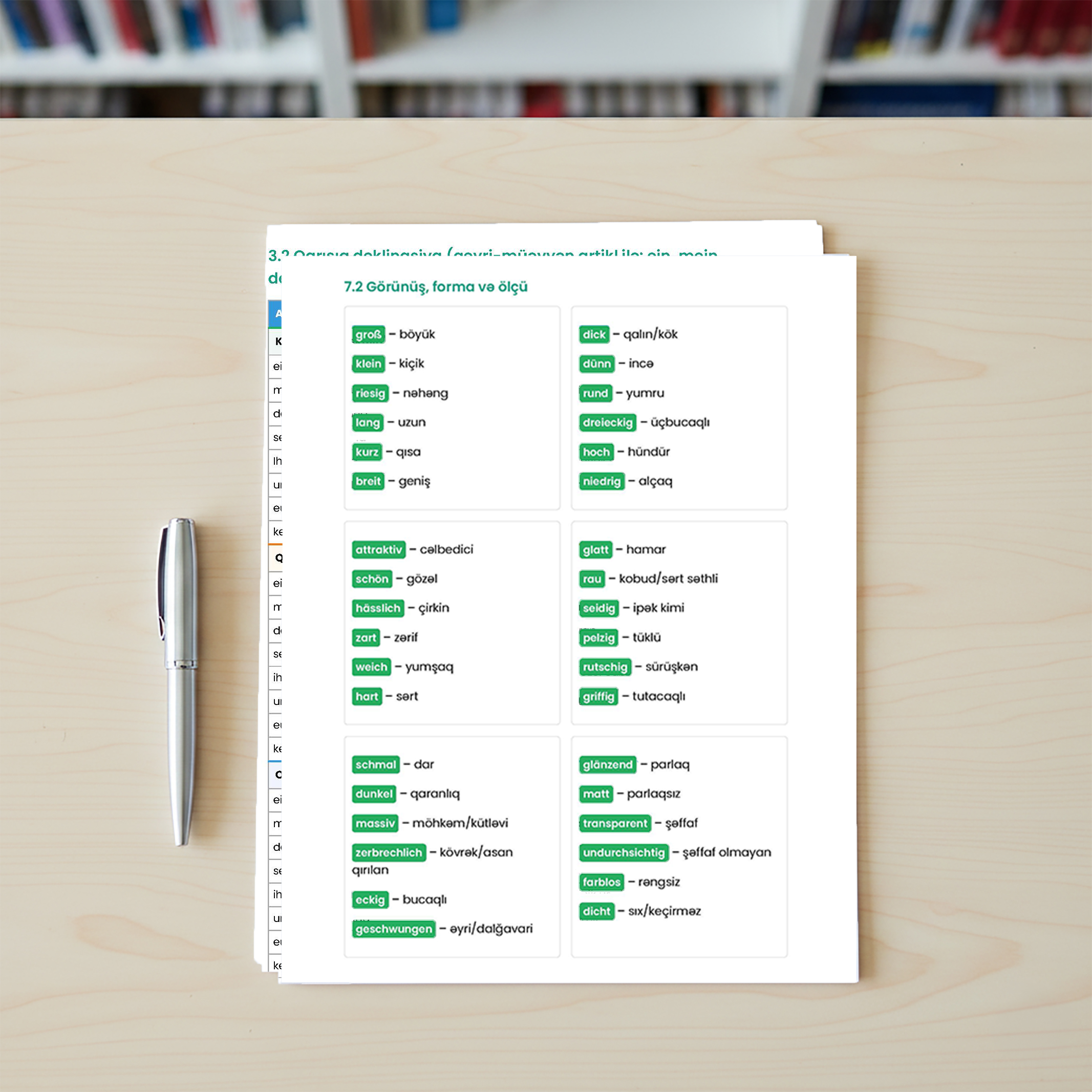 adjektive & eigenschaften – deutschlernen für aserbaidschaner | prüfungsvorbereitung a2/b1 | pdf lernskript mit Übungen, lösungen adjektive & eigenschaften – deutschlernen für aserbaidschaner | prüfungsvorbereitung a2/b1 | pdf lernskript mit Übungen, lösungen