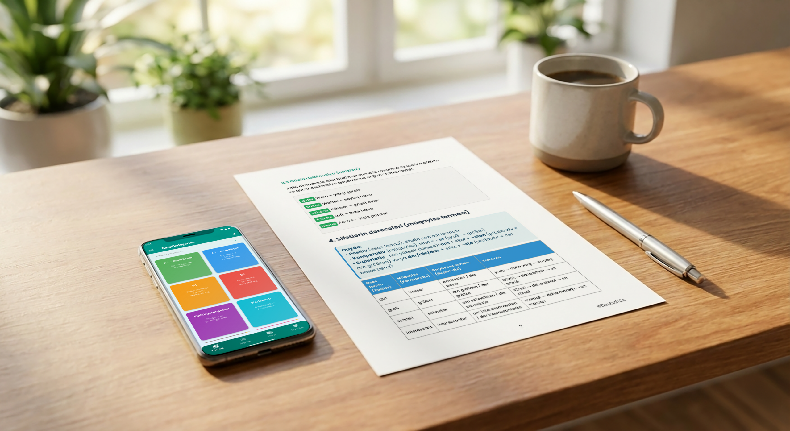 adjektive & eigenschaften – deutschlernen für aserbaidschaner | prüfungsvorbereitung a2/b1 | pdf lernskript mit Übungen, lösungen adjektive & eigenschaften – deutschlernen für aserbaidschaner | prüfungsvorbereitung a2/b1 | pdf lernskript mit Übungen, lösungen